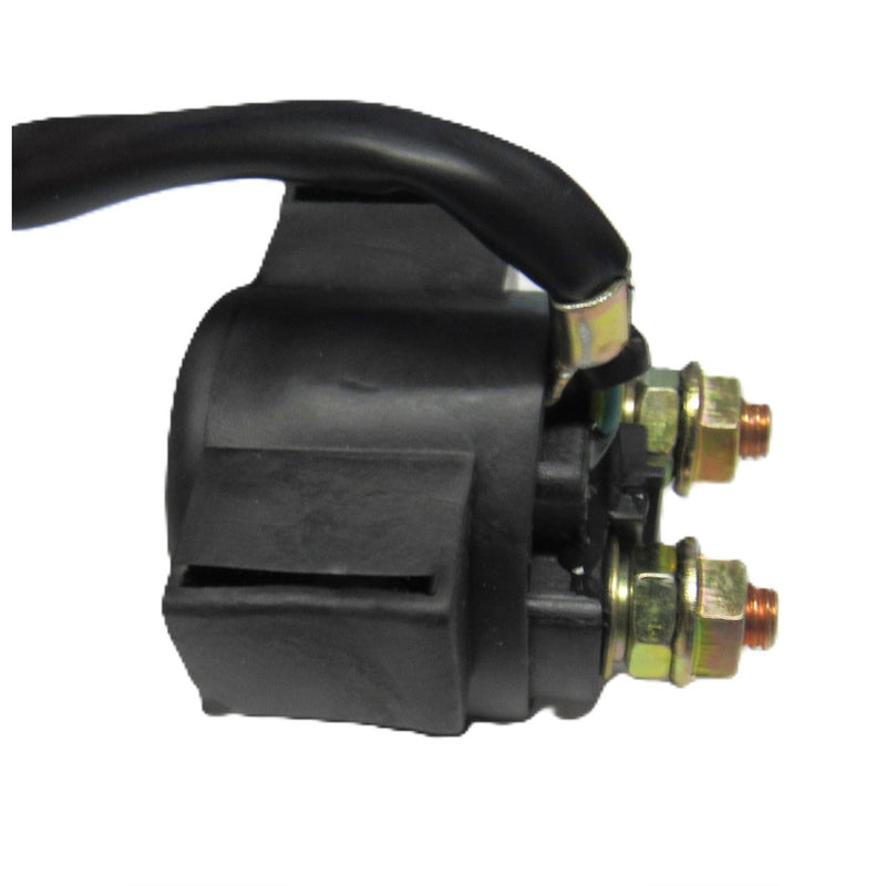 Starter Motor & Starter Relay (Solenoid) Kit, fits some GY6-150 Chinese ATVs, GoKarts, Scooters  Shaft OD=11.5mm Spline=9  Flange= 30mm  1 ring terminal Bolts c/c=77mm