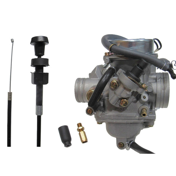 Polaris Hammerhead 150cc Go Kart Manual Choke Carburetor & Choke Cable, Top Quality Kei-Hin Carburetor