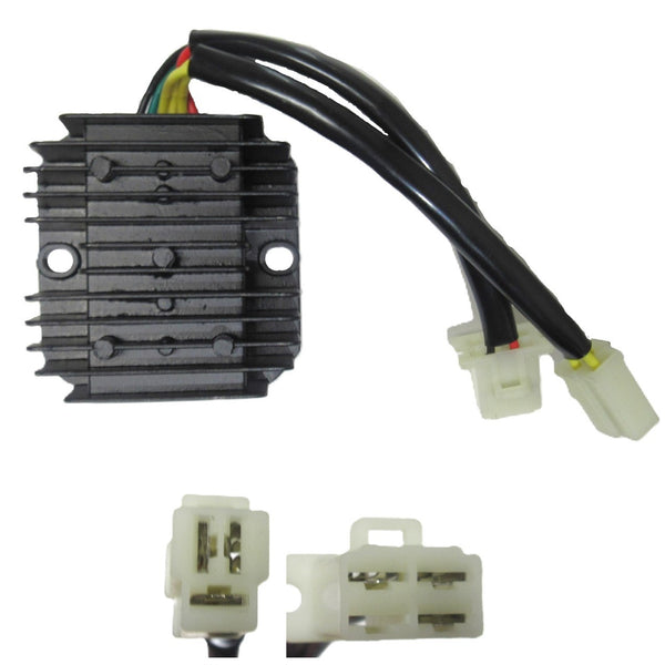 Voltage Regulator Rectifier 150cc 4-stroke  3 Pin Jack + 3 Pins in a 4 Pin Jack  78x78mm