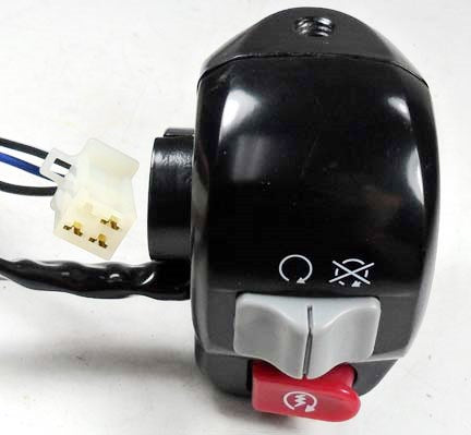 Handlebar Switch (Right Hand)  3 Pins in 4 Pin Male Jack  Fits Alpha Sports (Tomberlin) Kaliber RS Scooter