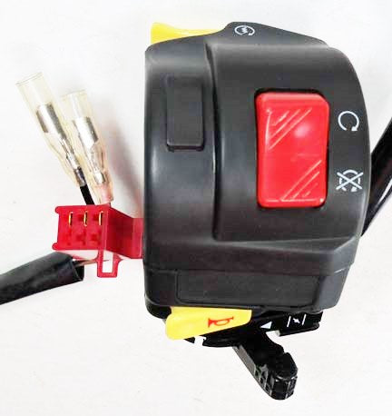 Handlebar Switch (Left Hand)  Manual Choke Lever  Alpha Sports Kolt 90 w/Reverse  3 Pins in 6 Pin Male Jack + 2 Wires