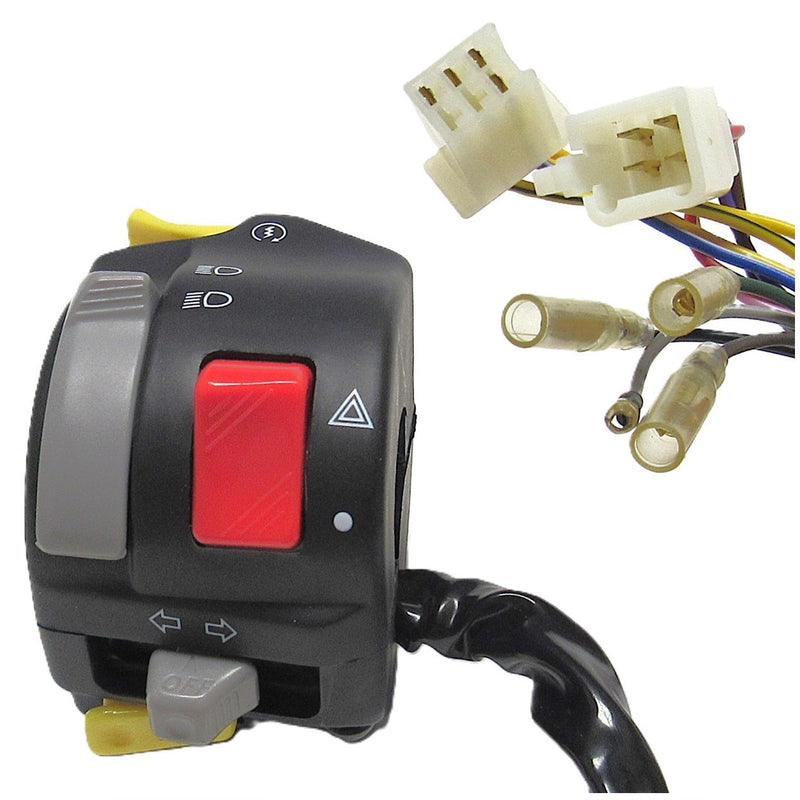 Handlebar Switch (Left Hand)  Manual Choke Lever  4 Pins in 6 Pin Male Jack + 4 Pins in 4 Pin Female Jack + 2 Wires