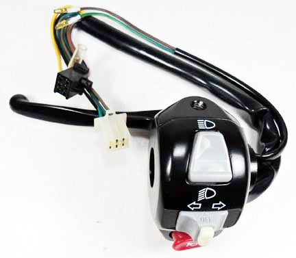 Handlerbar switch (Left Hand) and lever  6/6 Male Jack, 5/6 Male Jack  + 3 Wires with mirror mount  Fits Alpha Sports (Tomberlin) Kaliber LS & RS Scooter