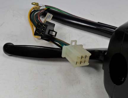 Handlerbar switch (Left Hand) and lever  6/6 Male Jack, 5/6 Male Jack  + 3 Wires with mirror mount  Fits Alpha Sports (Tomberlin) Kaliber LS & RS Scooter