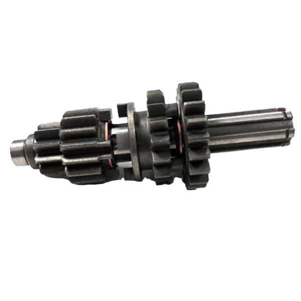 MAIN SHAFT  4 Gears= 11TH, 16TH, 17TH & 20TH  Splines = 6 Total L=120mm  Fits Tomberlin 110cc Dirtbike