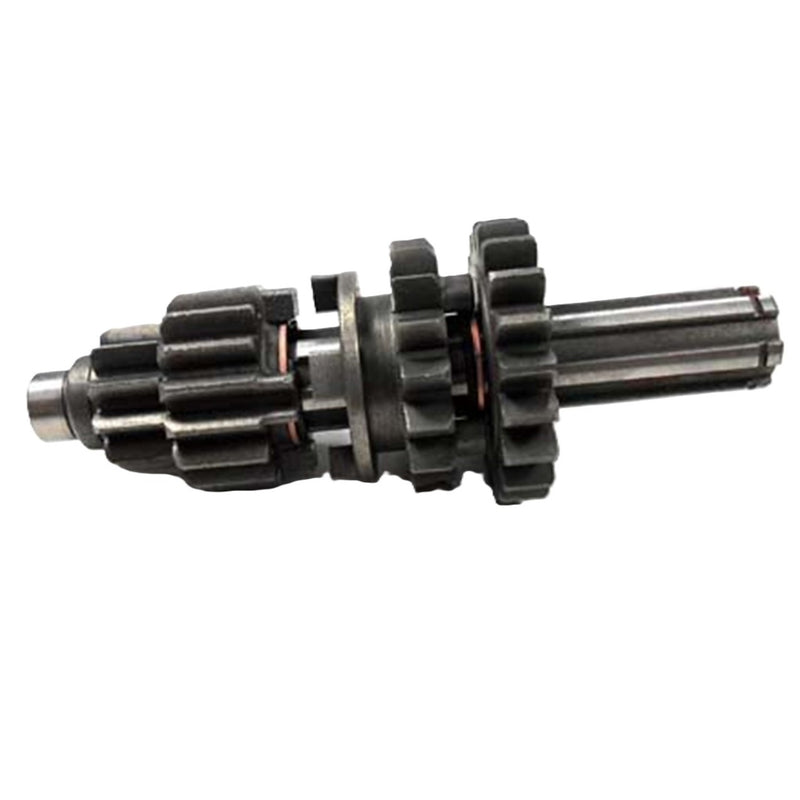 MAIN SHAFT  4 Gears= 11TH, 16TH, 17TH & 20TH  Splines = 6 Total L=120mm  Fits Tomberlin 110cc Dirtbike