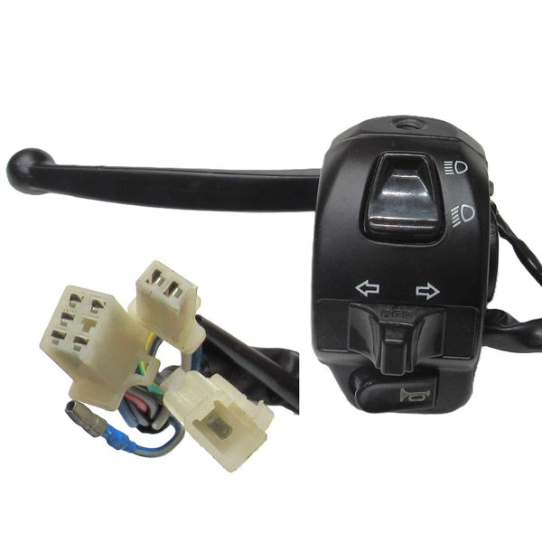 Handlebar Switch (Left Hand)  2 Pins in 2 Pin FM Jack + 2 Pins in 2 Pin Male Jack + 5 Pins in 6 Pin Male Jack