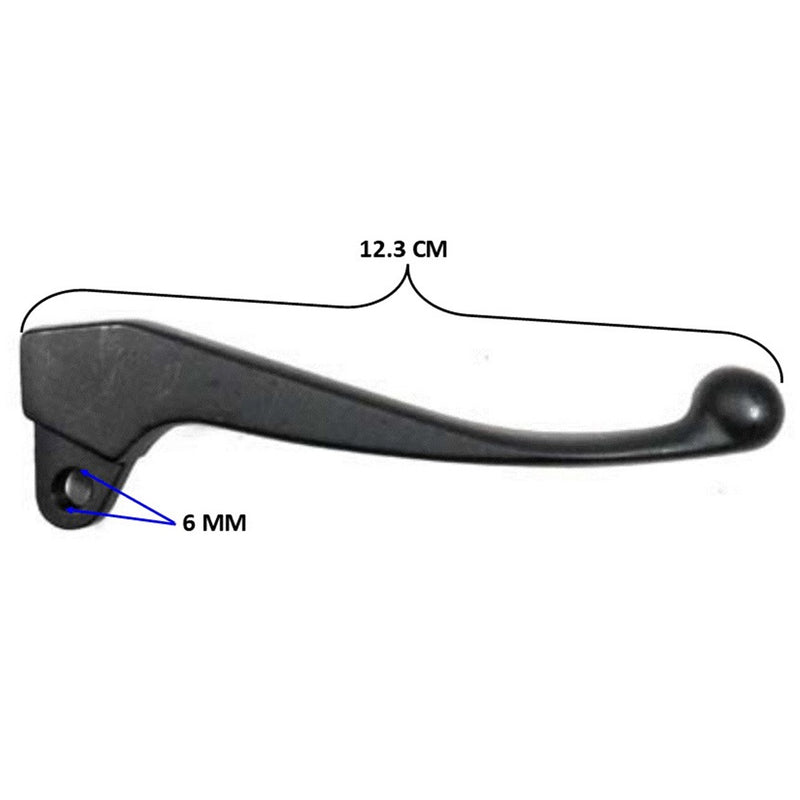 BRAKE LEVER (Right Hand)  Fits Many ATVs & Scooters  L=123mm Thick=6mm