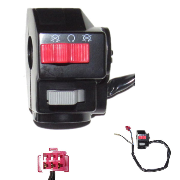 Handlebar Start-Kill Switch (Left Hand) 3 WIRE IN A 6 WIRE MALE JACK + 1 WIRE