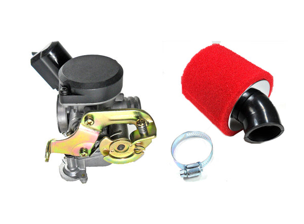 Carburetor PD18J & Air Filter 49cc GY6 50cc QMB139 Tao Tao Peace + others