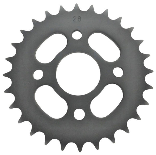Rear Sprocket #520 28th  Fits E-Ton Impuls TXL90, Thunder AXL90, Sierra DXL90, Viper RXL70, RXL90R ATVs + Polaris, Alpha Sports, and more.  Bolt Pattern=4x80mm (55mm to adjacent hole), Shaft=44mm