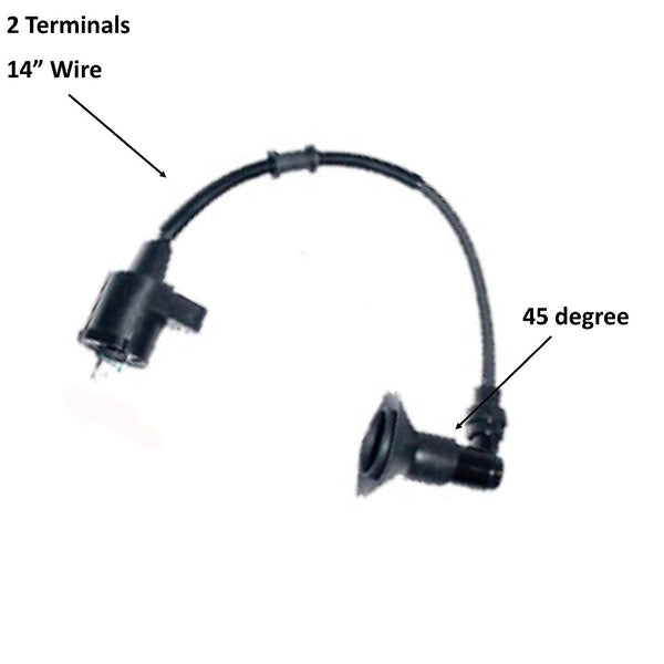 Ignition Coil Fits E-Ton Viper RXL 50,70,90cc ATVs + Polaris, Adly, Dinli, Alpha Sports 2 Stroke ATVs