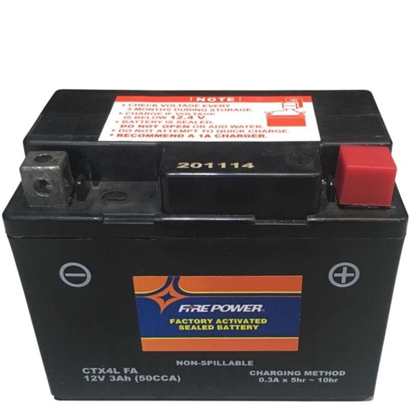 CTX4L FA Fire Power Battery  Sealed Maintenance Free  L=4 3/8