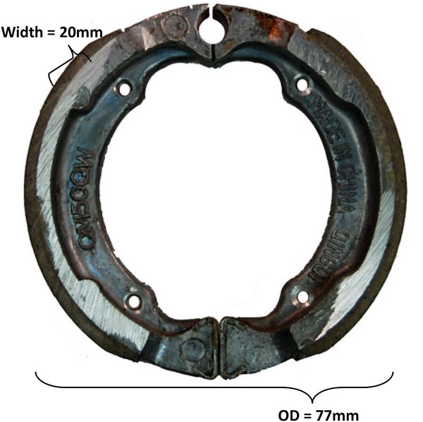 Brake Shoes  OD= 77x20mm