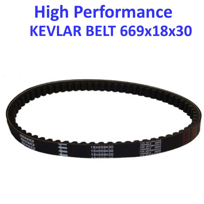 Belt 669x18x30  KEVLAR  GY6-50 QMB139 49cc Chinese Scooter Motors With 10