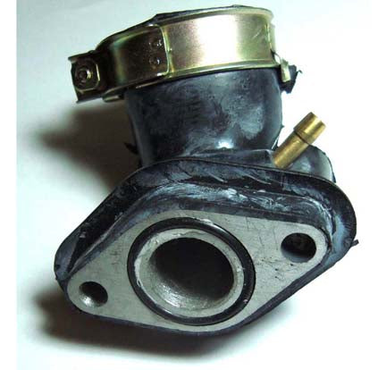 INTAKE MANIFOLD  GY6 49-90cc Scooter-ATV Engines ID=17, Carb side ID=25 Bolts C/C=45mm