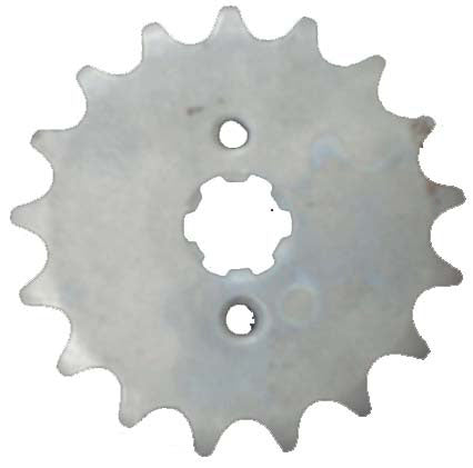 Front Sprocket #420 17th  Bolts=2x30mm Ctr to Ctr, Splines=6  Shaft=14/17mm (shortest/longest point)  50-125cc MOST CHINESE ATVs