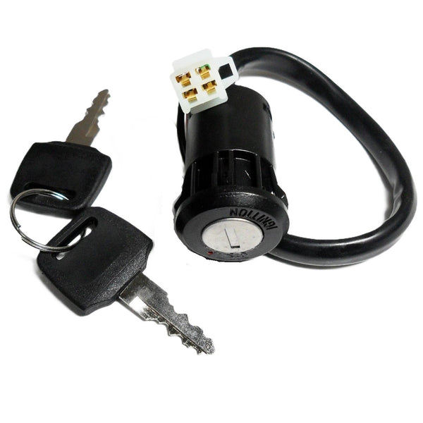 Ignition Switch  Fits Many ATVs  4 pins in 4 pin Male Jack OD=25mm