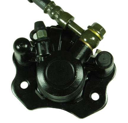 Rear Brake Assembly  Fits Most Chinese Mini ATVs  Caliper Bolts Ctr to Ctr 63mm  Line L= 55 inches  Caliper L=85 W=77