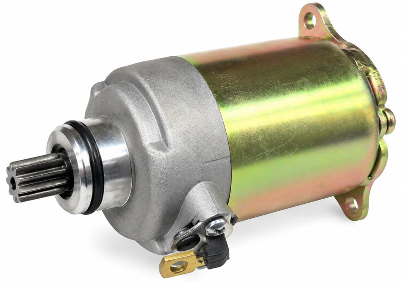 STARTER MOTOR  Fits Most GY6-125, GY6-150 Chinese ATVs, GoKarts, Scooters  Shaft OD=11.5mm Spline=9  Flange= 30mm  1 ring terminal Bolts c/c=77mm