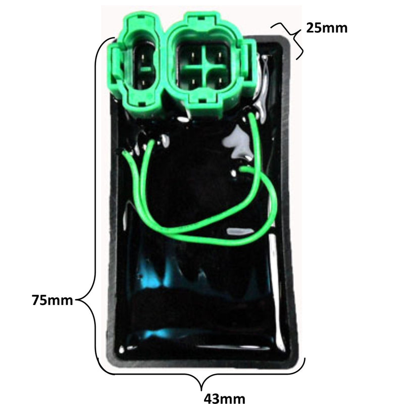 CDI Box 2 Stroke  Fits E-Ton Beamer 50 I,II,III + Matrix 50 49cc Scooters 2 plug, 6 pin