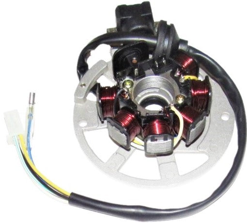 Stator 49cc 2 Stroke  Fits Many Chinese Scooters  6 Coil 4 Pin in 4 Pin Jack + 1 Wire