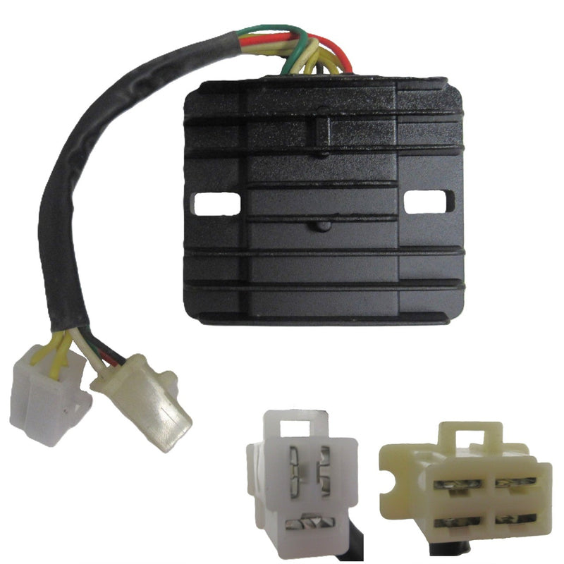 Voltage Regulator Rectifier 150cc 4-stroke  3 Pin Jack + 4 Pins in a 4 Pin Jack  80x65mm