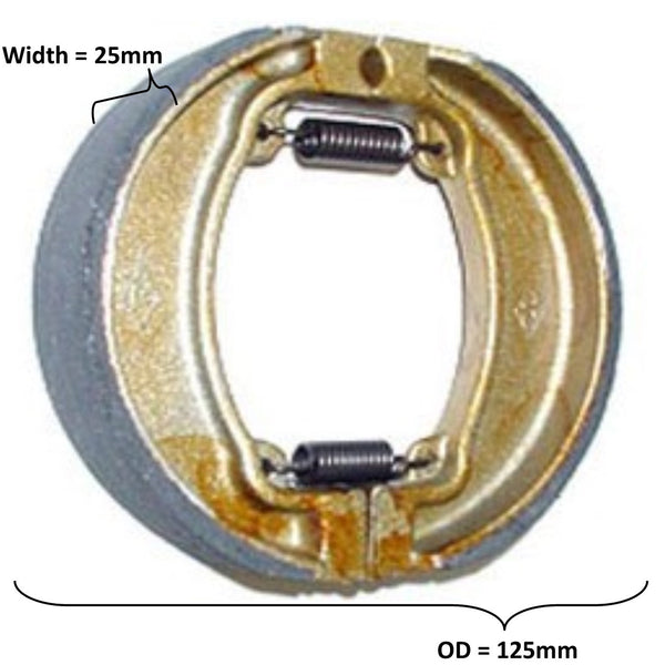 Brake Shoes  OD=125x25mm
