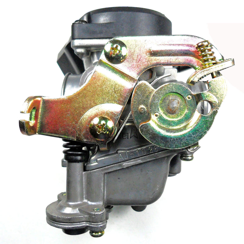 Keihin Style PD18J Carburetor with booster pump TOP QUALITY - Best Value Intake ID=18 OD=28 Air Box OD=38mm Fits Most 49-90cc Scooters With GY6 Belt Drive Motors
