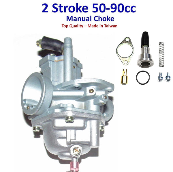 Mikuni Style 18mm 2 Stroke CarburetorManual ChokeTaiwan-Top QualityFits E-Ton-Impuls TXL50,TXL90-Lightning AXL50-Thunder AXL90-Viper RXL50, RXL70, RXL90R ATVs 49cc Beamer, Matrix 50 Scooters Polaris Alpha Sports Di*Click Here for Additiona