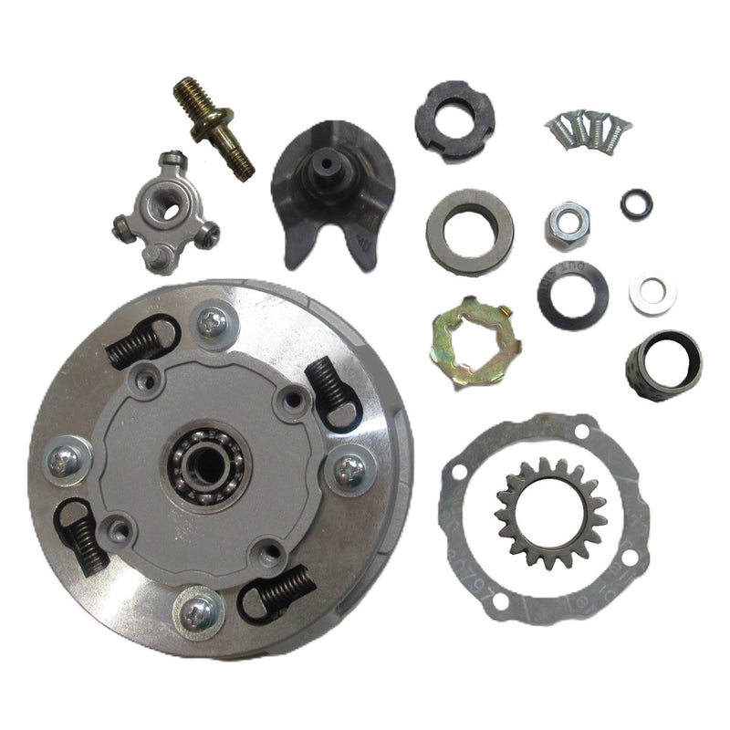 Rear Clutch  50-125cc Honda Copy Semi Auto, with the Clutch Nut Socket and Clutch Cover Gasket. Fits a variety of ATVs & Dirtbikes.