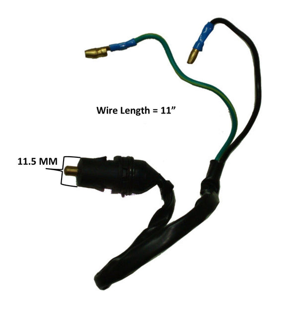 REAR BRAKE SWITCH  2 Male Plugs OD= 11.5 Wire L=280mm Fits Implus E-Ton TXL50,TXL90, Lightning AXL50, Thunder AXL90, Viper RXL50, 70, 90, 150cc,CXL150 + Beamer, Matrix Scooters + Polaris, Alpha Sports, Dinli ATVs + More