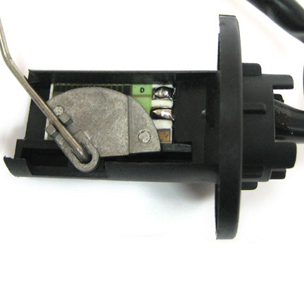 Fuel Level Sending Unit  Round 48mm 2 Pin Jack  Rod 30mm to 45d turn, then  102mm to 45d turn, 15mm to Float
