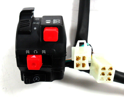 Handlebar Switch (Left Hand)  Manual Choke Lever  4 Pins in 4 Pin Male Jack + 5 Pins in 6 Pin Male Jack