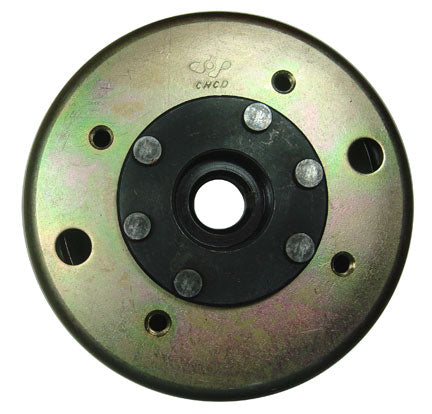 Flywheel GY6-125, GY6-150 ATVs, GoKarts, Scooters ID=90mm H=43mmShaft ID Thread side=15mm, Shaft ID Stator side=18.6mm