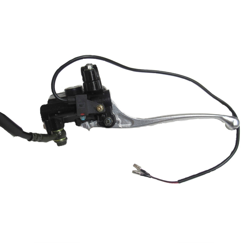 Front Brake Assembly  Fits ETON Beamer + many other Scooters & Mopeds  Line=36in 2 wires  Caliper bolts c/c=43 L=101 W=65mm  Note: The brake caliper color may vary from our pictures