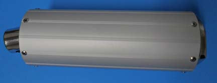 EXHAUST CANISTER  GY6-50 QMB139 49cc Chinese Scooter Motors   Length=14.5