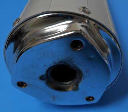 EXHAUST CANISTER  GY6-50 QMB139 49cc Chinese Scooter Motors   Length=14.5