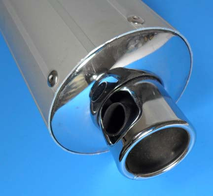 EXHAUST CANISTER  GY6-50 QMB139 49cc Chinese Scooter Motors   Length=14.5