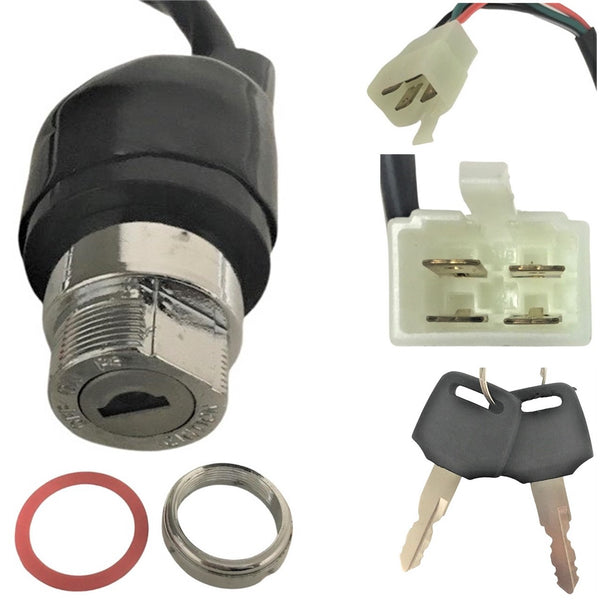 Ignition Switch  Fits Many UTVs & ATVs  4 Pins in 4 Pin Female Jack