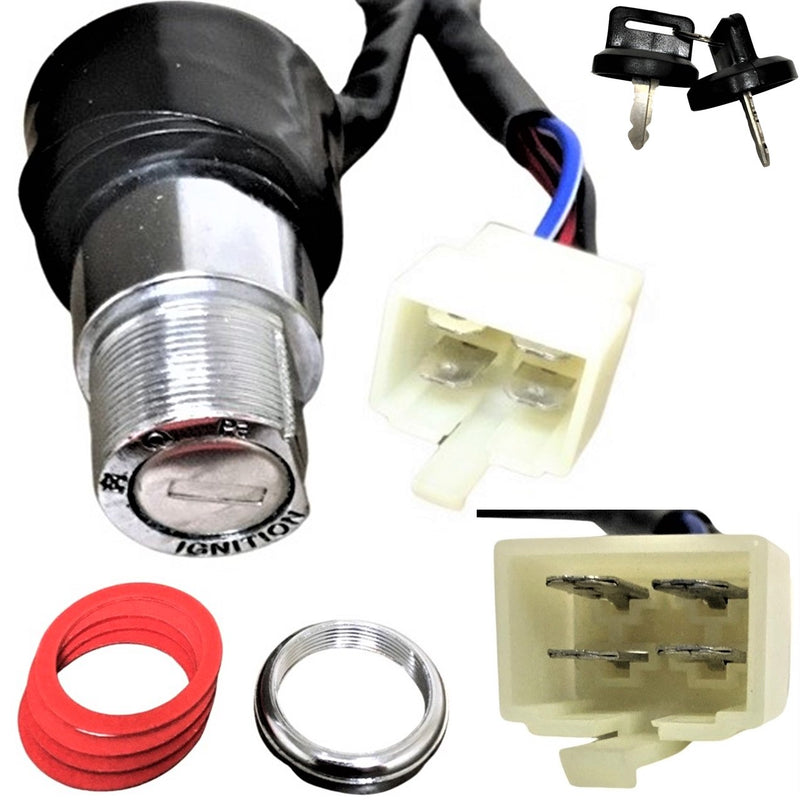 Ignition Switch  Fits Many Chinese ATVs  4 Pins in 4 Pin Female Jack