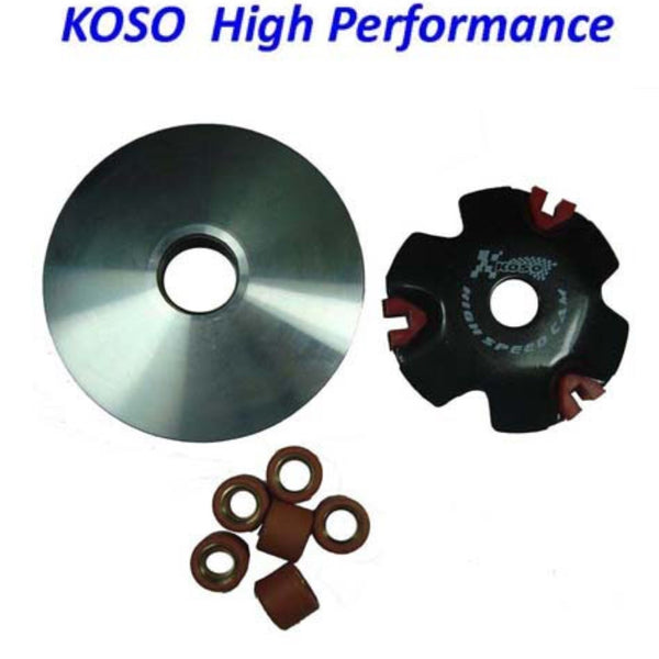 VARIATOR KIT (HIGH PERFORMANCE) KOSO  GY6-QMB 49cc Chinese Scooters  Shaft=14mm OD=88