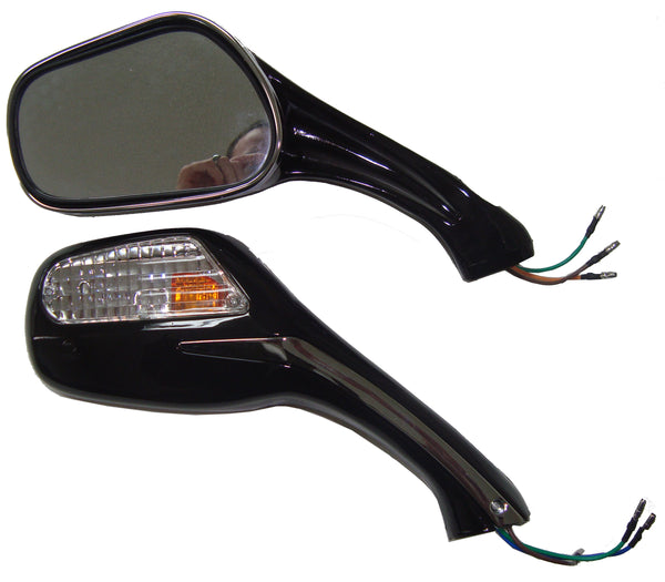 Mirrors with Lights 8mm (Both RH Thread)Sold Per Pair