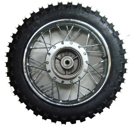 Rear Wheel With TireRim=1.40X10 Tire=2.50x10Drum ID=80 Axle=12mm Bolts Cross c/c=90mm