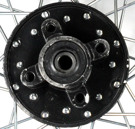 Rear Wheel with TireRim=1.85x12Tire=3.00x12  Disc BrakeSide 1 Bolts Cross C/C=68mm Side 2 = 66mm  Axle ID=12mm Seal 20x37x7x6