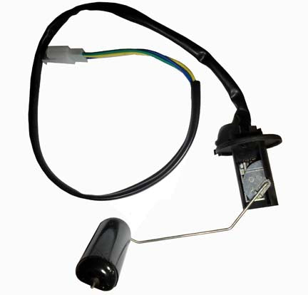 Fuel Level Sending Unit  Half-Round 70mm 3 Pin Jack  Rod 43mm to 45d turn, then  70mm to 45d turn, 20mm to Float