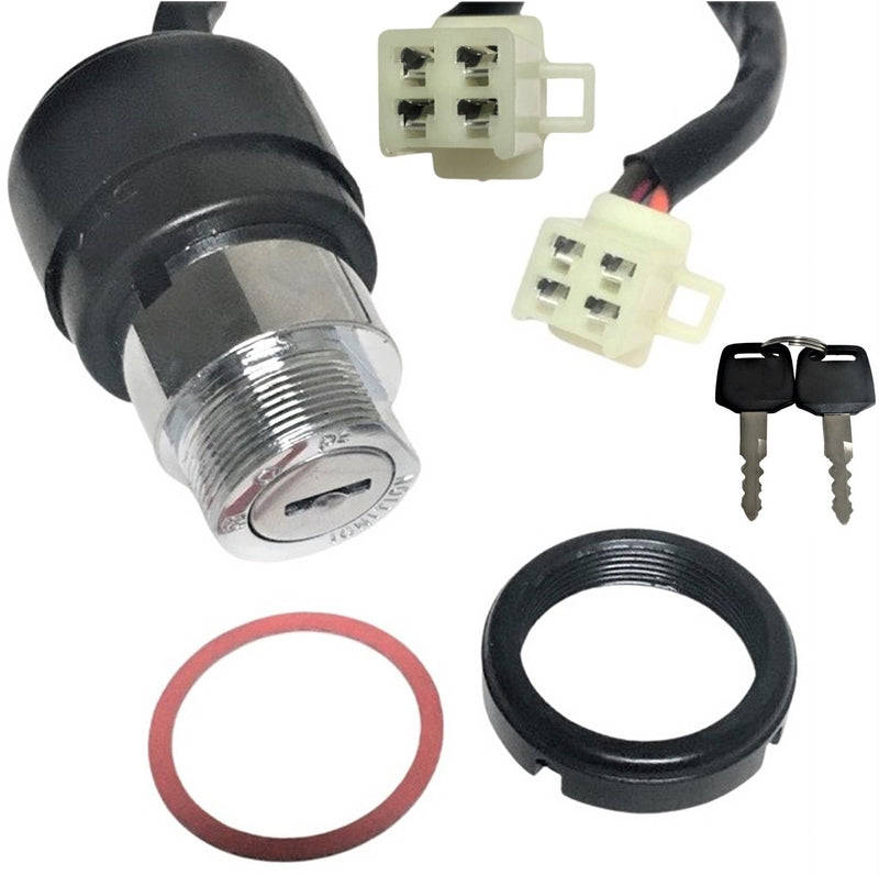 Ignition Switch  Fits Many ATVs, Dirtbikes  4 Pin in 4 Pin Male Jack