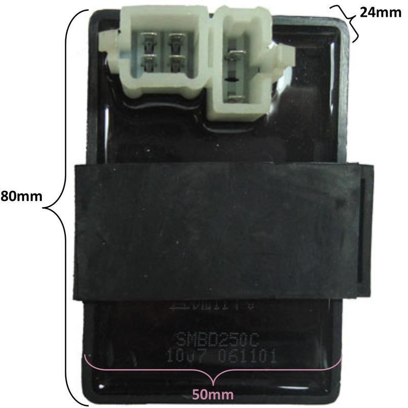 CDI Box 4 Stroke  150-250cc ATVs-Motorcycles  4 Pin in 4 Pin Jack  2 Pin in 3 Pin Jack  80x50x24
