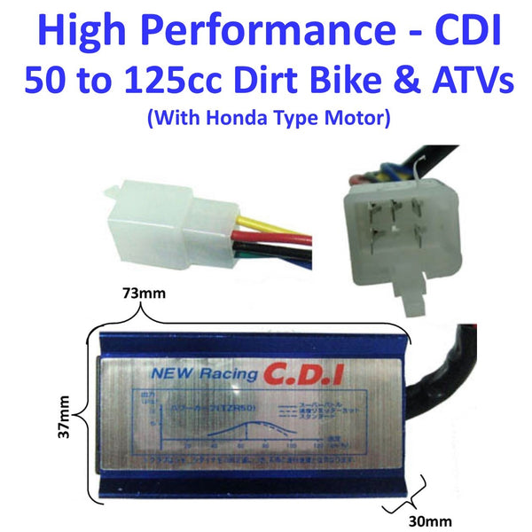 CDI Box 4 Stroke  50-125cc ATVs-Dirtbikes with Honda Type Engine  HIGH PERFORMANCE  5 Pins in 6 Pin Jack