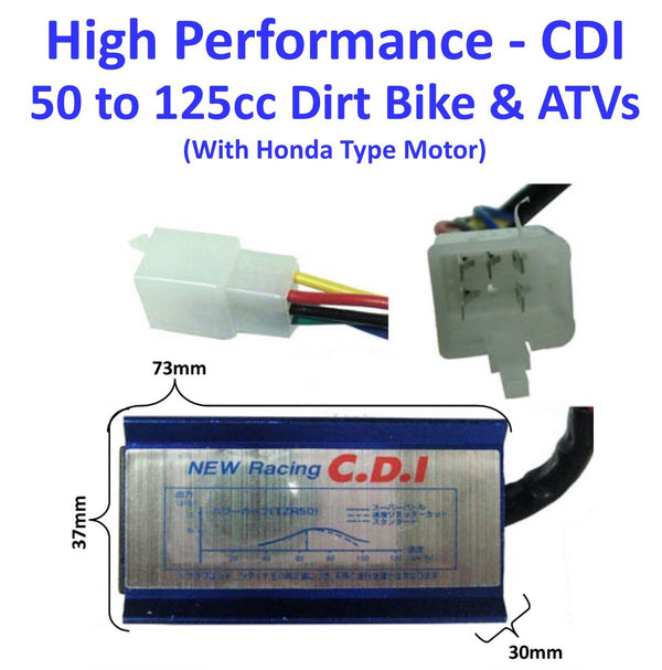 CDI Box 4 Stroke  50-125cc ATVs-Dirtbikes with Honda Type Engine  HIGH PERFORMANCE  5 Pins in 6 Pin Jack